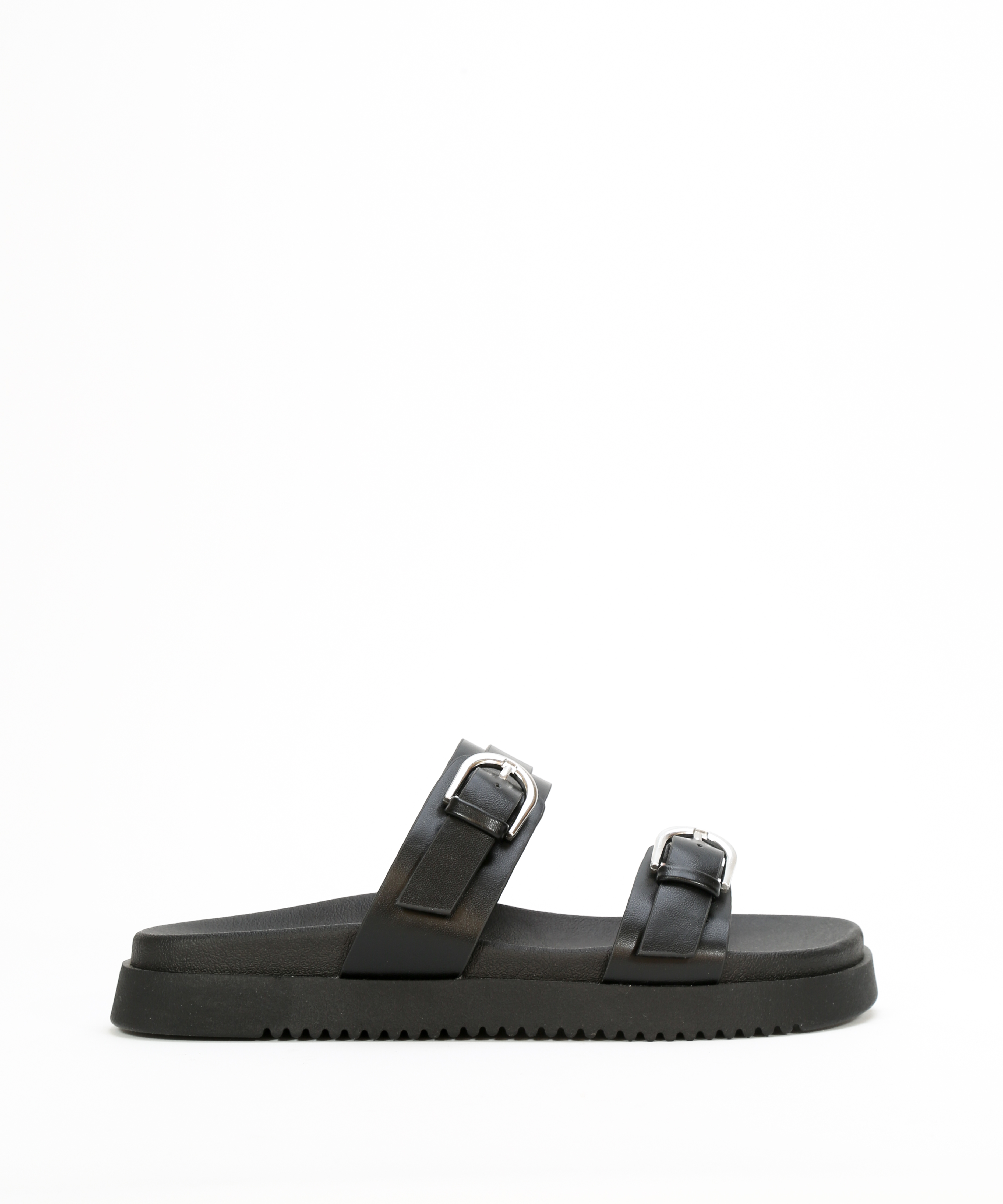 Sandalias planas doble hebilla